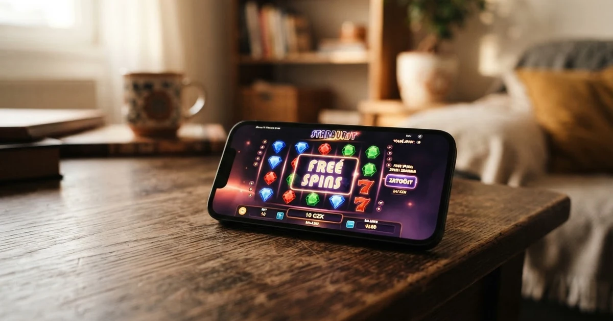 Hráč spouští automat na online casinu s zvýrazněným počtem free spinů na obrazovce.