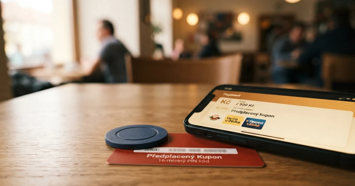 Paysafecard kupón položený vedle chytrého telefonu s otevřeným online casinem na obrazovce