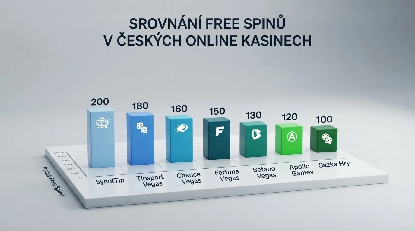 Srovnávací tabulka s počty volných otoček a hodnotou spinu u vybraných operátorů
