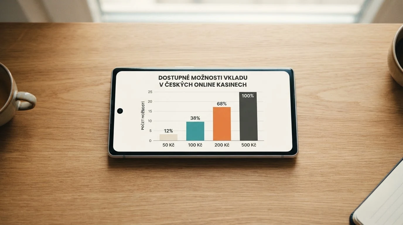Srovnávací tabulka deseti českých operátorů s údaji o minimálním vkladu, uvítacím bonusu a free spinech