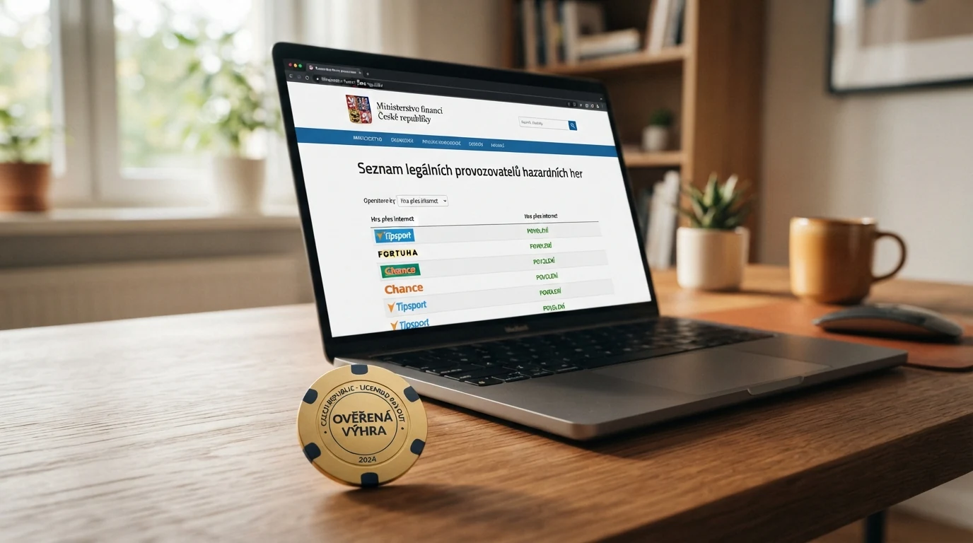 Otevřený seznam legálních provozovatelů na webu Ministerstva financí